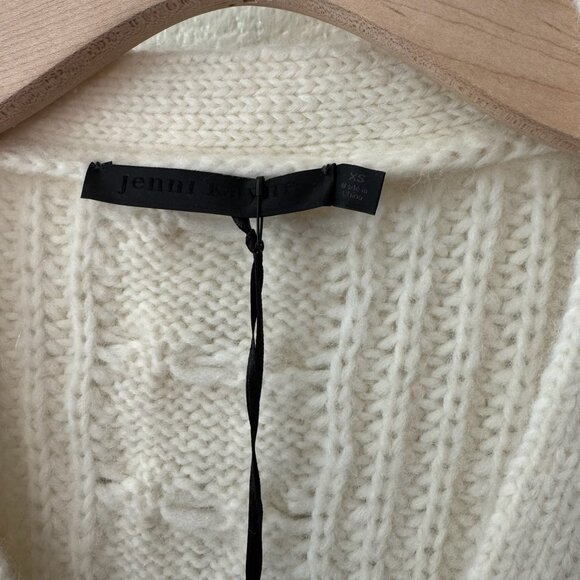 NWT Jenni Kayne Cable Cocoon Cardigan in Ivory Size XS - Picture 7 of 12